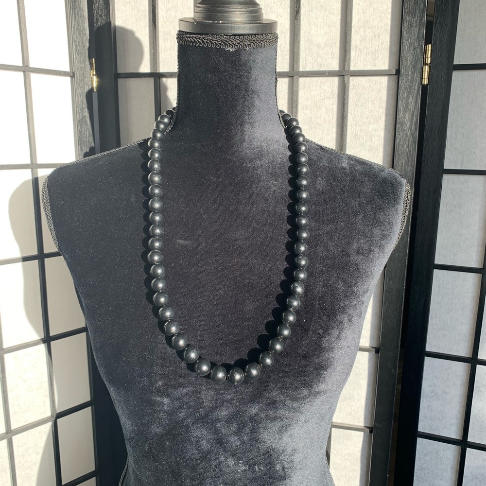 Black Beaded Necklace